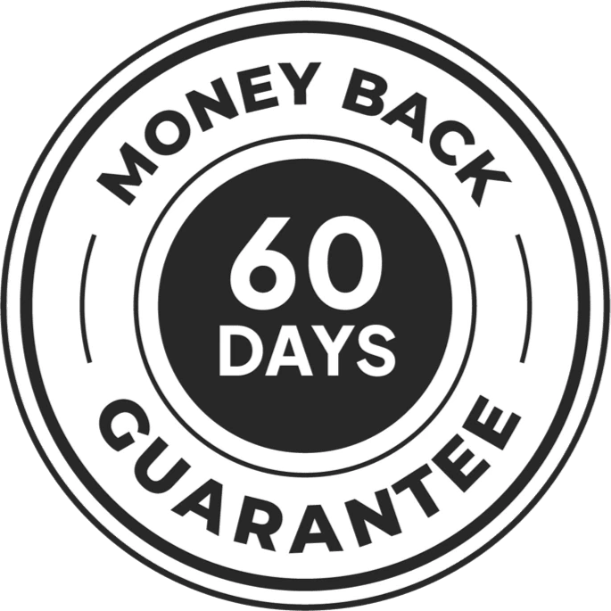 Sciatica Pro+ guarantee badge showing 60 days